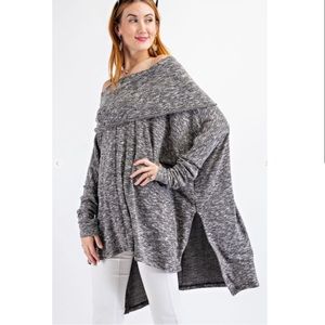 Easel - Relaxed fit knit Tunic Top